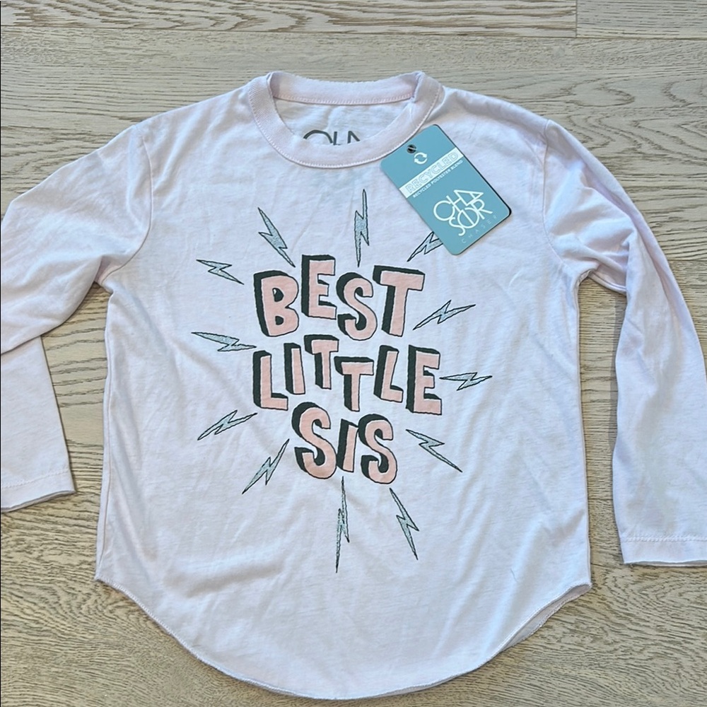 Kids 'Best Little Sis' Pink Long Sleeve Shirt